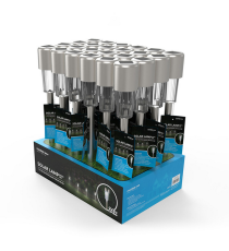 Lampada solare da giardino GS001 led 1,2W misura 36x5.5cm - IP44 lampione, segnapassi ad energia solare con pannello incorporato