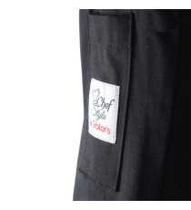 Giacca cuoco Adriano - da uomo - manica lunga - taglia XL - nero - Giblor's