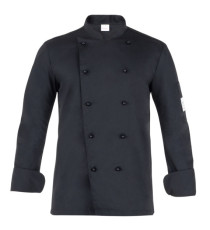 Giacca cuoco Adriano - da uomo - manica lunga - taglia XL - nero - Giblor's