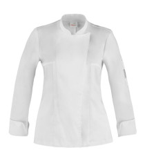 Giacca cuoco Celine - da donna - manica lunga - taglia M - bianco - Giblor's