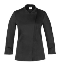 Giacca cuoco Celine - da donna - manica lunga - taglia M - nero - Giblor's