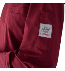 Giacca cuoco Raul - da uomo - manica lunga - taglia M - bordeaux - Giblor's