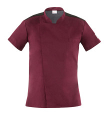 Giacca cuoco Thiago - da uomo - manica corta - taglia M - bordeaux - Giblor's