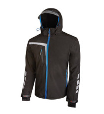 Giacca da lavoro SoftShell Quick - nero/blu - taglia L - U-Power
