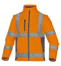 Giacca Softshell Moonlight 2 alta visibilità - poliestere -  taglia L - arancio fluo - Deltaplus Giacca Softshell Moonlight 2 alta visibilità - poliestere -  taglia L - arancio fluo - Deltaplus