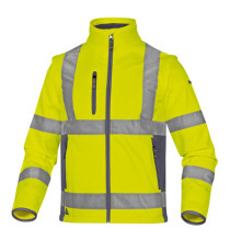 Giacca Softshell Moonlight 2 alta visibilità - poliestere - taglia L - giallo fluo - Deltaplus Giacca Softshell Moonlight 2 alta visibilità - poliestere - taglia L - giallo fluo - Deltaplus