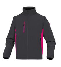 Giacca Softshell MySen 2 - tessuto Softshell/poliestere/elastan - taglia M - grigio/fucsia - Deltaplus