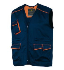 Gilet da lavoro Panostyle M6GIL - sargia/poliestere/cotone - taglia L - blu/arancio - Deltaplus
