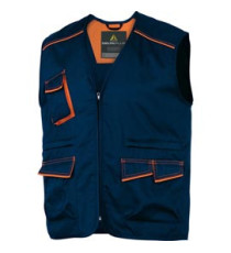 Gilet da lavoro Panostyle M6GIL - sargia/poliestere/cotone - taglia XL - blu/arancio - Deltaplus