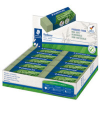 Gomma Eco 526 - 65 x 23 x 13 mm - per matita - verde - Staedtler - conf. 20 pezzi Gomma Eco 526 - 65 x 23 x 13 mm - per matita - verde - Staedtler - conf. 20 pezzi
