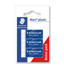 Gomma Mars Plastic - bianca - Staedtler - conf. 3 pezzi Gomma Mars Plastic - bianca - Staedtler - conf. 3 pezzi