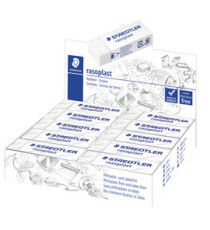 Gomma Rasoplast - 63 x 13 x 23 mm - bianco per matita - Staedtler - box 20 pezzi Gomma Rasoplast - 63 x 13 x 23 mm - bianco per matita - Staedtler - box 20 pezzi
