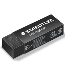 Gomma Rasoplast - 63 x 13 x 23 mm - nero per matita - Staedtler - box 20 pezzi Gomma Rasoplast - 63 x 13 x 23 mm - nero per matita - Staedtler - box 20 pezzi