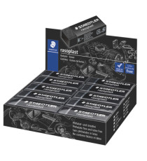 Gomma Rasoplast - 63 x 13 x 23 mm - nero per matita - Staedtler - box 20 pezzi Gomma Rasoplast - 63 x 13 x 23 mm - nero per matita - Staedtler - box 20 pezzi