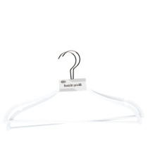 Gruccia - antiscivolo - 42 x 0,6 cm - bianco - King Collection - conf. 2 pezzi Gruccia - antiscivolo - 42 x 0,6 cm - bianco - King Collection - conf. 2 pezzi