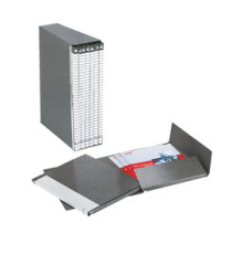 Gruppo Delso Line - 25 x 32 cm - 6 cartelle 2 lembi - con custodia - dorso 1,5 cm - grigio - Esselte