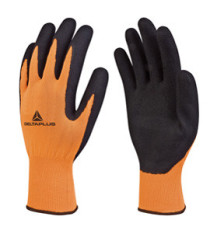 Guanti Apollon VV733 - poliestere - palmo schiuma di lattice - taglia 08 - arancio fluo/nero - Deltaplus