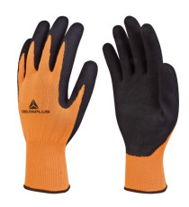 Guanti Apollon VV733 - poliestere - palmo schiuma di lattice - taglia 08 - arancio fluo/nero - Deltaplus