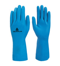 Guanti chimici VE440 - per acidi e industria alimentare - taglia 6/7 - lattice - blu - Deltaplus