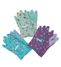 Guanti da giardino bambino - con palmo puntinato - taglia S - PVC - fantasie assortite - Verdemax