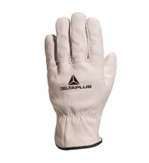 Guanti da lavoro FBN49 - pelle pieno fiore di bovino - taglia 10 - bianco - Deltaplus