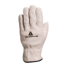 Guanti da lavoro FBN49 - pelle pieno fiore di bovino - taglia 10 - bianco - Deltaplus