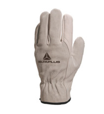 Guanti da lavoro FCN29 - palmo in pelle fiore di bovino - dorso in crosta di bovino - taglia 10 - bianco - Deltaplus