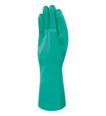 Guanti da lavoro industriale Nitrex 801 - nitrile floccato cotone - taglia 08 - verde - Deltaplus