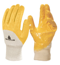 Guanti da lavoro pesante NI015 - nitrile leggero - taglia 09 - giallo - Deltaplus