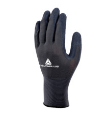 Guanti da lavoro VE630 - poliestere - palmo lattice - taglia 08 - grigio/nero - Deltaplus