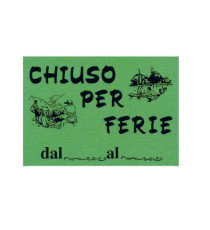 Cartello in cartoncino CHIUSO PER FERIE - 16x23 cm - giallo - CWR