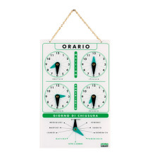 Cartello orario con catenella - acrilico - Lebez