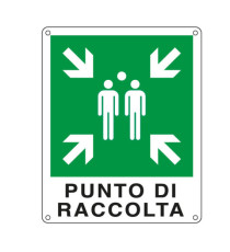Cartello segnalatore -  25x31 cm - PUNTO DI RACCOLTA - alluminio - Cartelli Segnalatori Cartello segnalatore -  25x31 cm - PUNTO DI RACCOLTA - alluminio - Cartelli Segnalatori