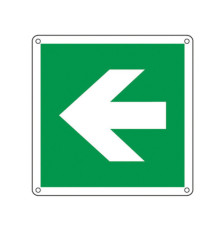 Cartello segnalatore - 12x12 cm - FRECCIA - alluminio - Cartelli Segnalatori