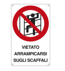 Cartello segnalatore - 16,6x26,2 cm - VIETATO ARRAMPICARSI SUGLI SCAFFALI - alluminio - Cartelli Segnalatori Cartello segnalatore - 16,6x26,2 cm - VIETATO ARRAMPICARSI SUGLI SCAFFALI - alluminio - Cartelli Segnalatori