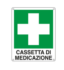 Cartello segnalatore - 16x21 cm - CASSETTA DI MEDICAZIONE - alluminio - Cartelli Segnalatori Cartello segnalatore - 16x21 cm - CASSETTA DI MEDICAZIONE - alluminio - Cartelli Segnalatori