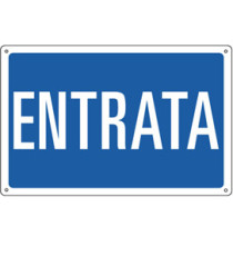 Cartello segnalatore - 30x20 cm - ENTRATA - alluminio - Cartelli Segnalatori Cartello segnalatore - 30x20 cm - ENTRATA - alluminio - Cartelli Segnalatori
