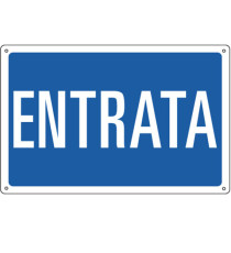 Cartello segnalatore - 30x20 cm - ENTRATA - alluminio - Cartelli Segnalatori Cartello segnalatore - 30x20 cm - ENTRATA - alluminio - Cartelli Segnalatori