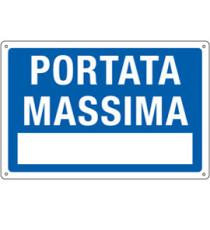 Cartello segnalatore - 30x20 cm - PORTATA MASSIMA - alluminio - Cartelli Segnalatori Cartello segnalatore - 30x20 cm - PORTATA MASSIMA - alluminio - Cartelli Segnalatori