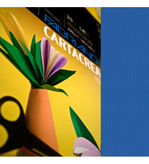 Cartoncino CartaCrea - 35x50cm - 220gr - blu 114 - Fabriano - blister 10 fogli Cartoncino CartaCrea - 35x50cm - 220gr - blu 114 - Fabriano - blister 10 fogli