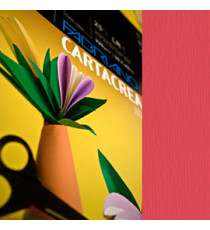 Cartoncino CartaCrea - 35x50cm - 220gr - rosso 109 - Fabriano - blister 10 fogli