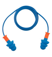 Tappi auricolari rilevabili - c/cordino - blu - Deltaplus - conf. 50 pezzi Tappi auricolari rilevabili - c/cordino - blu - Deltaplus - conf. 50 pezzi