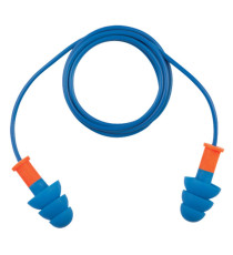 Tappi auricolari rilevabili - c/cordino - blu - Deltaplus - conf. 50 pezzi