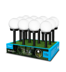 Lampada solare da giardino GS014 led 1,2W misura 38x10cm - IP44 lampione, segnapassi ad energia solare con pannello incorporato