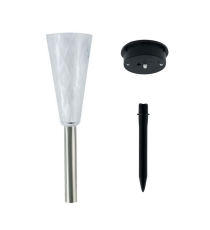 Lampada solare da giardino GS020 led 1,2W misura 34.5x6.5cm IP44 lampione, segnapassi ad energia solare con pannello incorporato