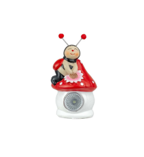 Lampada solare da giardino ape o coccinella DS015 led 1,2W  misura 15x8cm IP44 lampione segnapassi con pannello incorporato