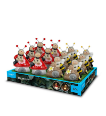 Lampada solare da giardino ape o coccinella DS015 led 1,2W  misura 15x8cm IP44 lampione segnapassi con pannello incorporato