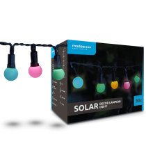 Catena luminosa solare DS011 con 50 luci led, lampadine a sfera colorate 2700-3200K luce calda 7.9metri IP44 da esterno