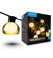 Catena luminosa solare DS013 con 8 luci led, lampadine a sfera stile lampada 2700-3200K luce calda 4.4metri IP44 da esterno