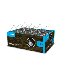 Lampada solare da giardino a sfera effetto ghiaccio DS004 led 1,2W  misura 9x6cm IP44 segnapassi con pannello incorporato